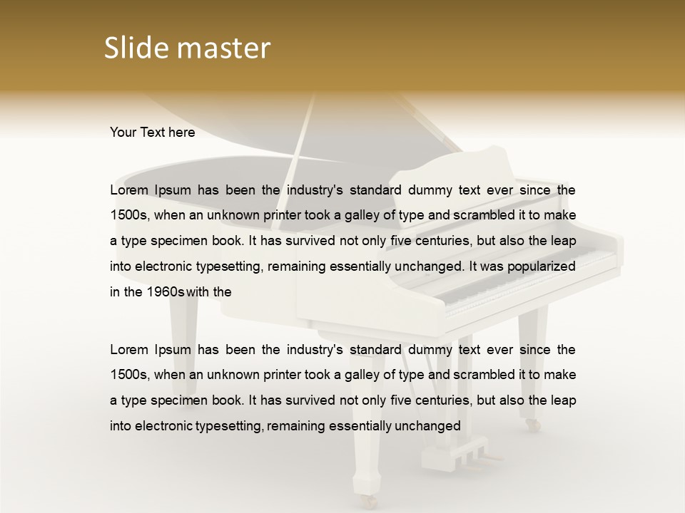 Jazz Pianoforte Symphonic PowerPoint Template