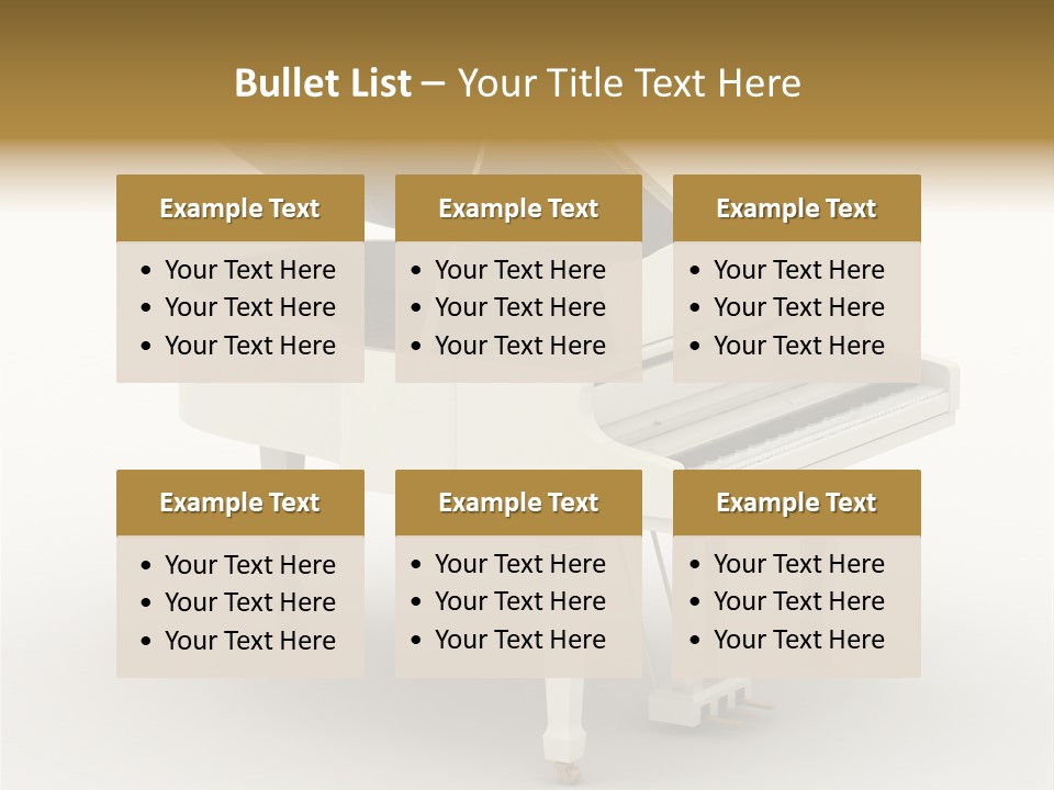 Jazz Pianoforte Symphonic PowerPoint Template