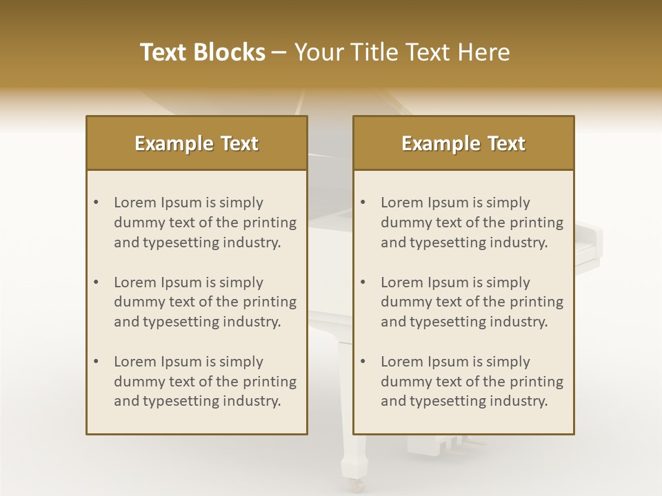 Jazz Pianoforte Symphonic PowerPoint Template
