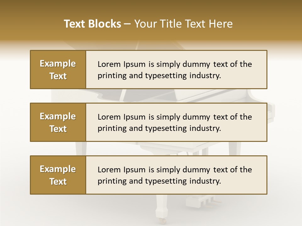 Jazz Pianoforte Symphonic PowerPoint Template