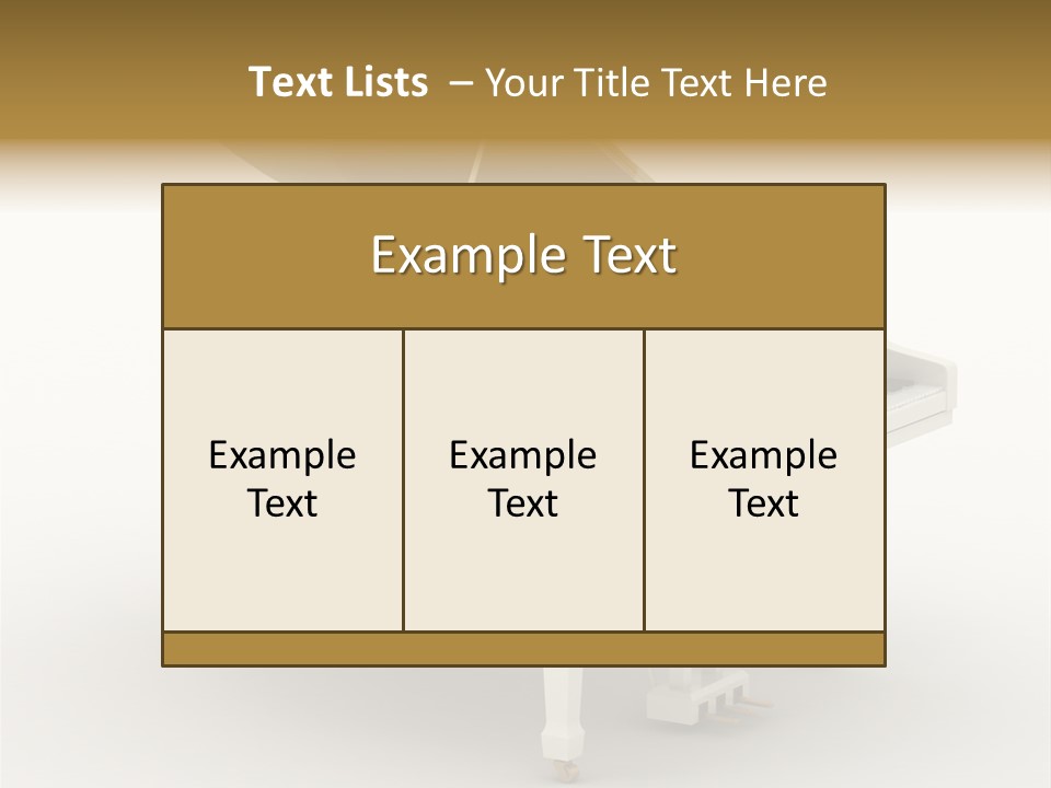 Jazz Pianoforte Symphonic PowerPoint Template