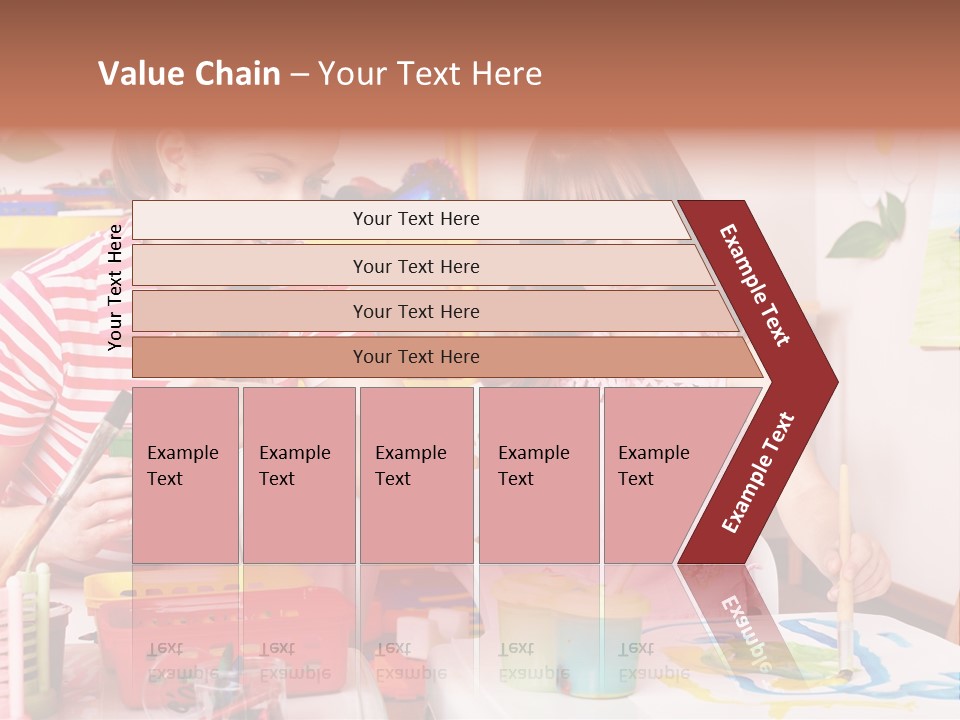 Woman Preschooler Brush PowerPoint Template