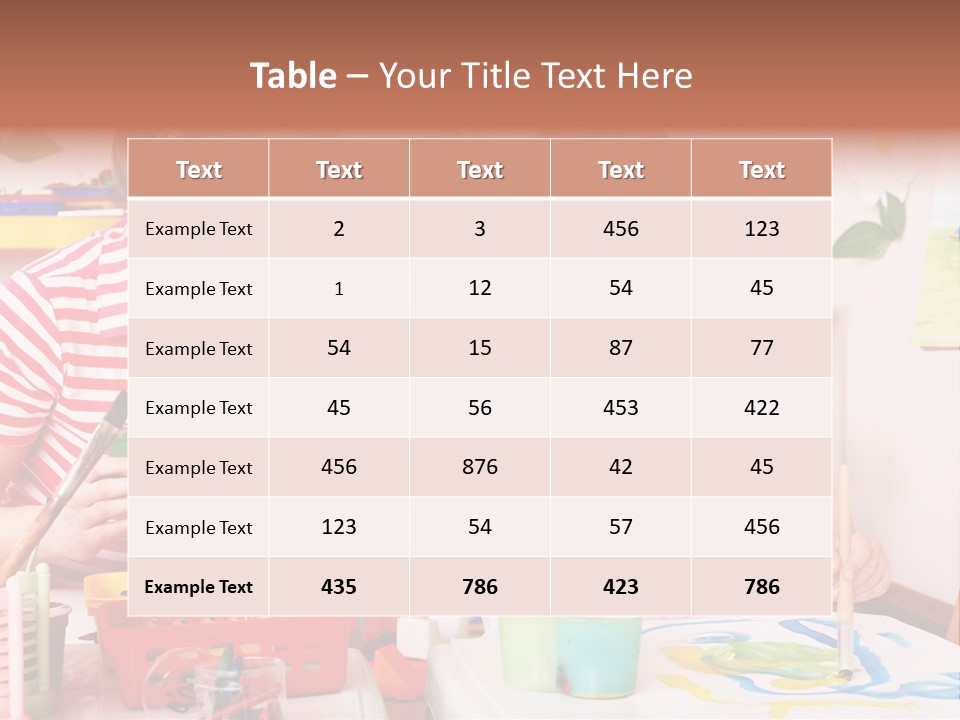 Woman Preschooler Brush PowerPoint Template