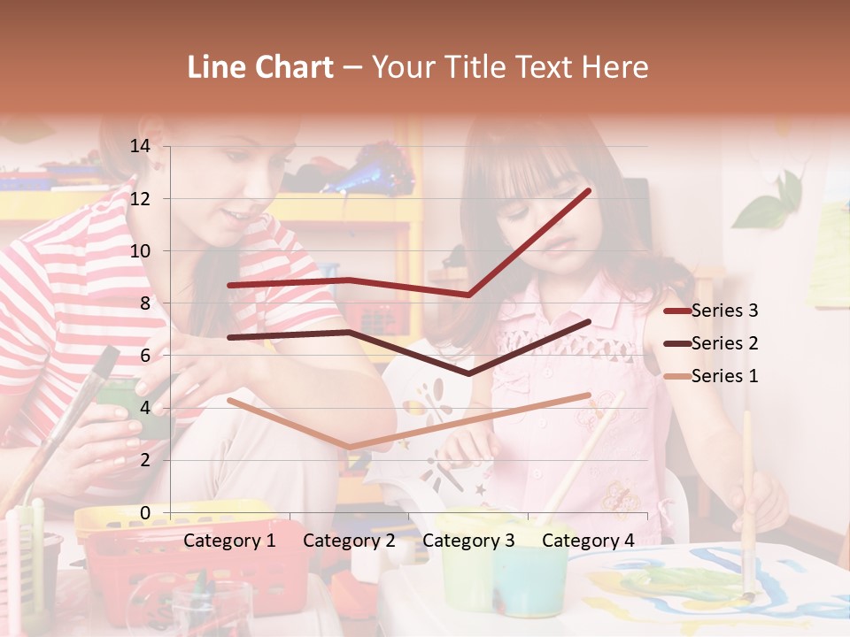 Woman Preschooler Brush PowerPoint Template