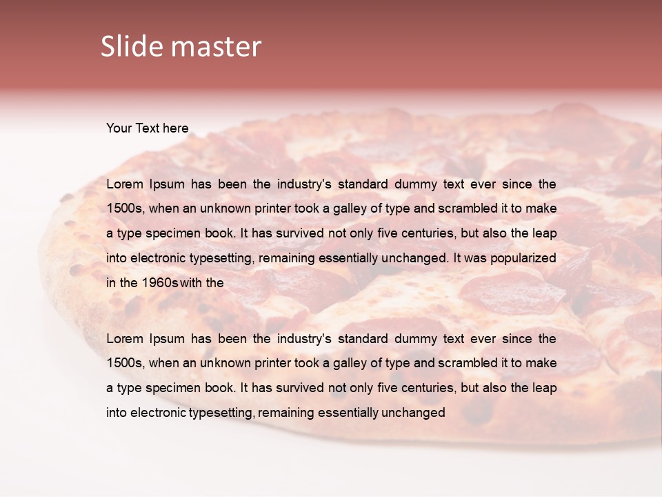 Isolated Dinner Background PowerPoint Template