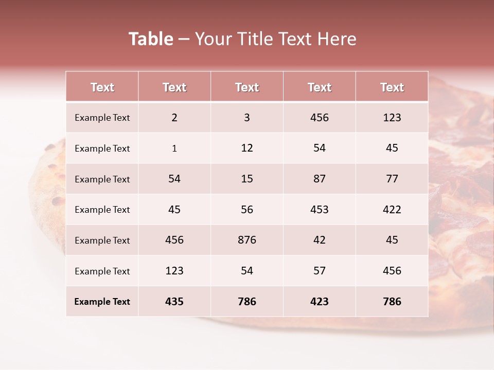 Isolated Dinner Background PowerPoint Template