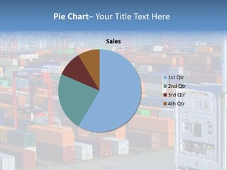 A Large Group Of Shipping Containers In A Harbor PowerPoint Template