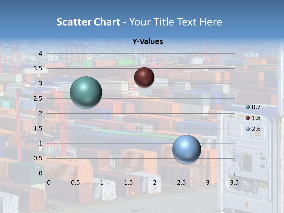 A Large Group Of Shipping Containers In A Harbor PowerPoint Template