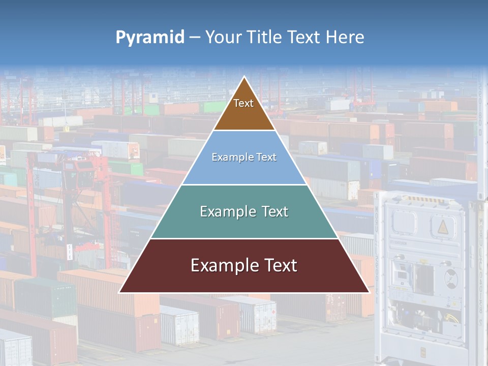 A Large Group Of Shipping Containers In A Harbor PowerPoint Template