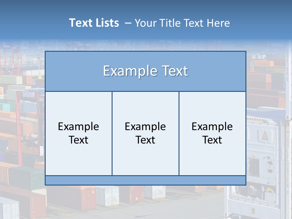 A Large Group Of Shipping Containers In A Harbor PowerPoint Template