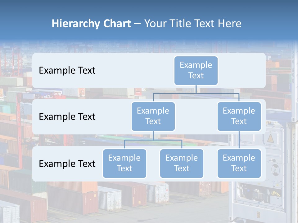 A Large Group Of Shipping Containers In A Harbor PowerPoint Template