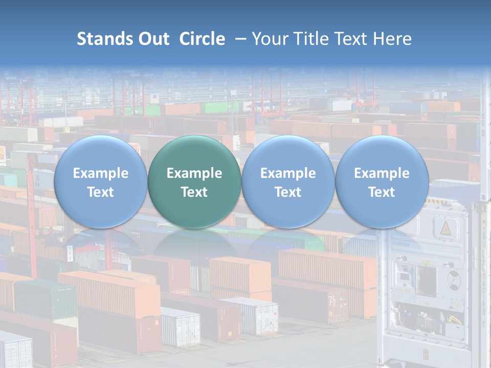 A Large Group Of Shipping Containers In A Harbor PowerPoint Template