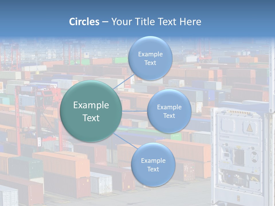 A Large Group Of Shipping Containers In A Harbor PowerPoint Template