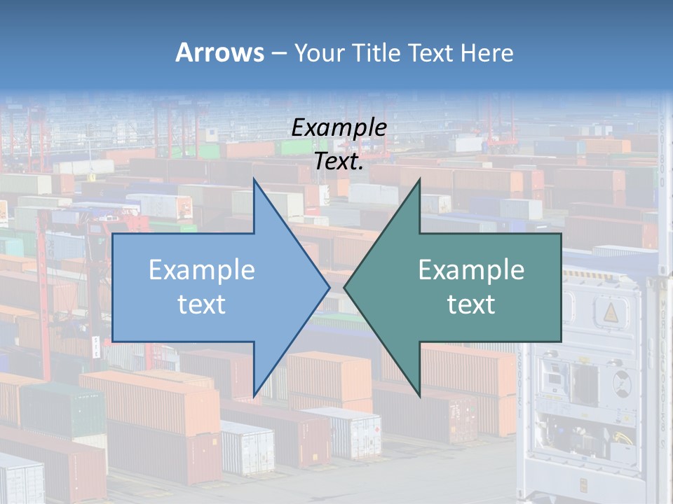 A Large Group Of Shipping Containers In A Harbor PowerPoint Template