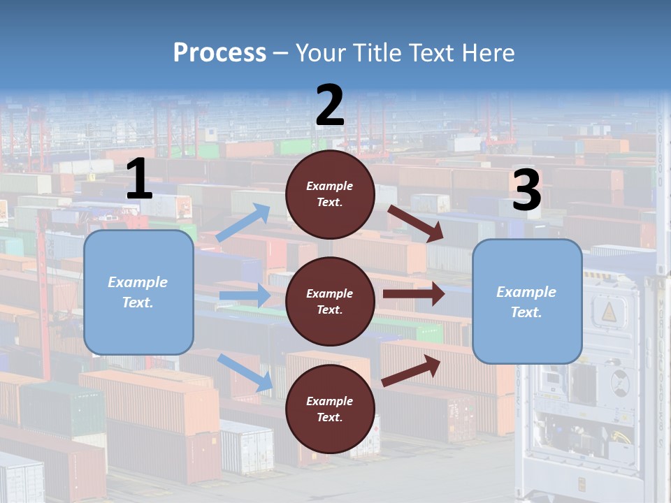 A Large Group Of Shipping Containers In A Harbor PowerPoint Template