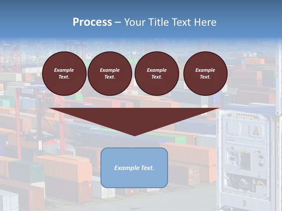 A Large Group Of Shipping Containers In A Harbor PowerPoint Template