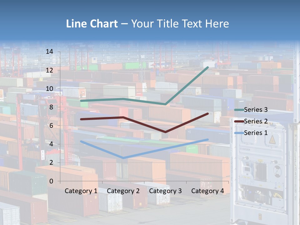 A Large Group Of Shipping Containers In A Harbor PowerPoint Template