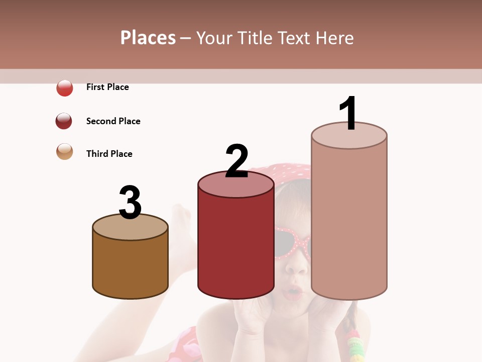 A Little Girl Laying On The Ground Wearing Sunglasses And A Red Hat PowerPoint Template