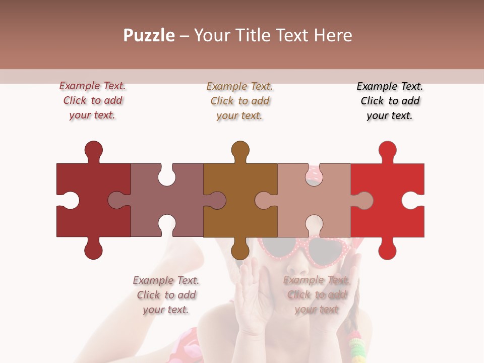 A Little Girl Laying On The Ground Wearing Sunglasses And A Red Hat PowerPoint Template