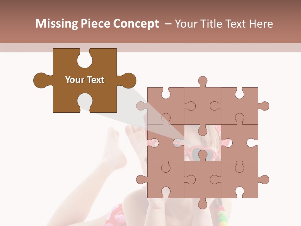 A Little Girl Laying On The Ground Wearing Sunglasses And A Red Hat PowerPoint Template