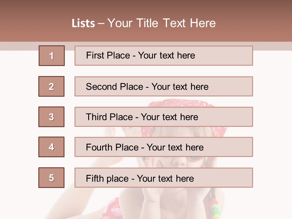 A Little Girl Laying On The Ground Wearing Sunglasses And A Red Hat PowerPoint Template