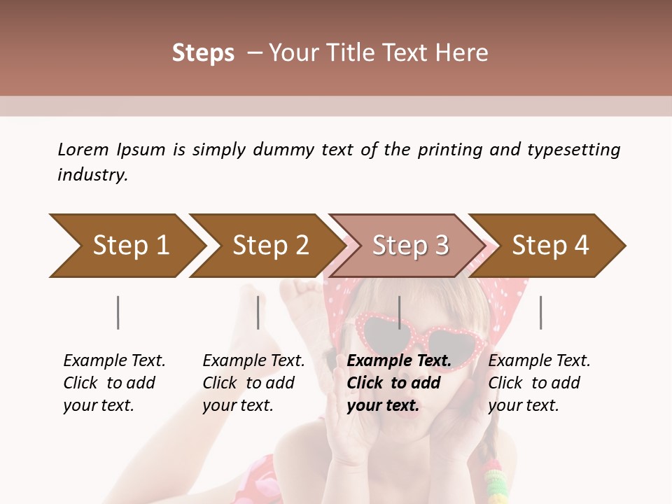 A Little Girl Laying On The Ground Wearing Sunglasses And A Red Hat PowerPoint Template