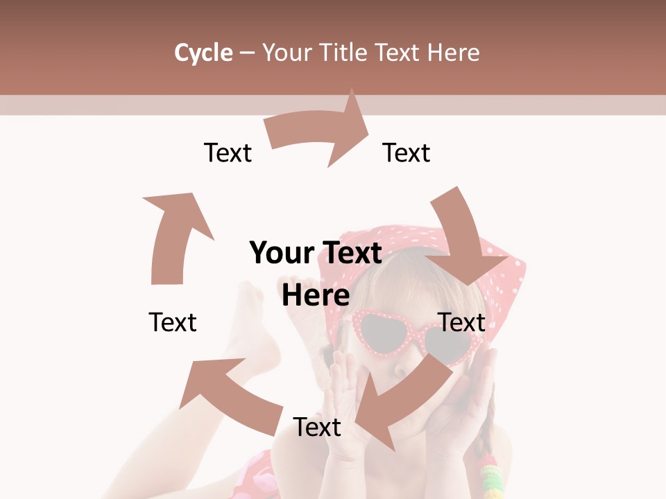 A Little Girl Laying On The Ground Wearing Sunglasses And A Red Hat PowerPoint Template