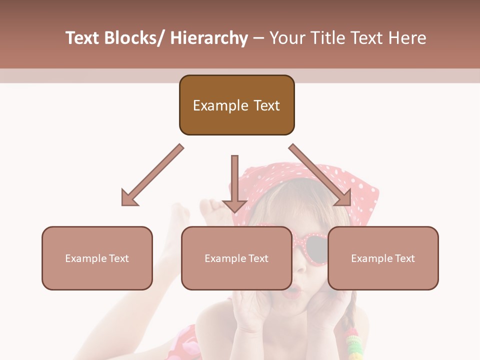 A Little Girl Laying On The Ground Wearing Sunglasses And A Red Hat PowerPoint Template