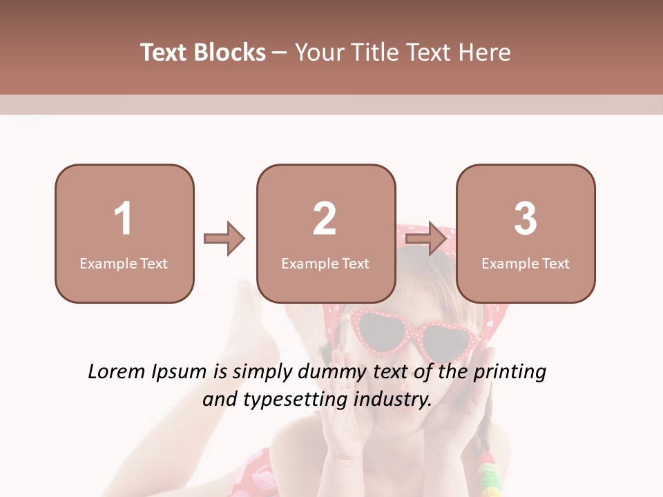 A Little Girl Laying On The Ground Wearing Sunglasses And A Red Hat PowerPoint Template