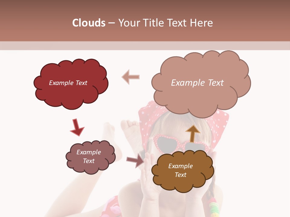 A Little Girl Laying On The Ground Wearing Sunglasses And A Red Hat PowerPoint Template