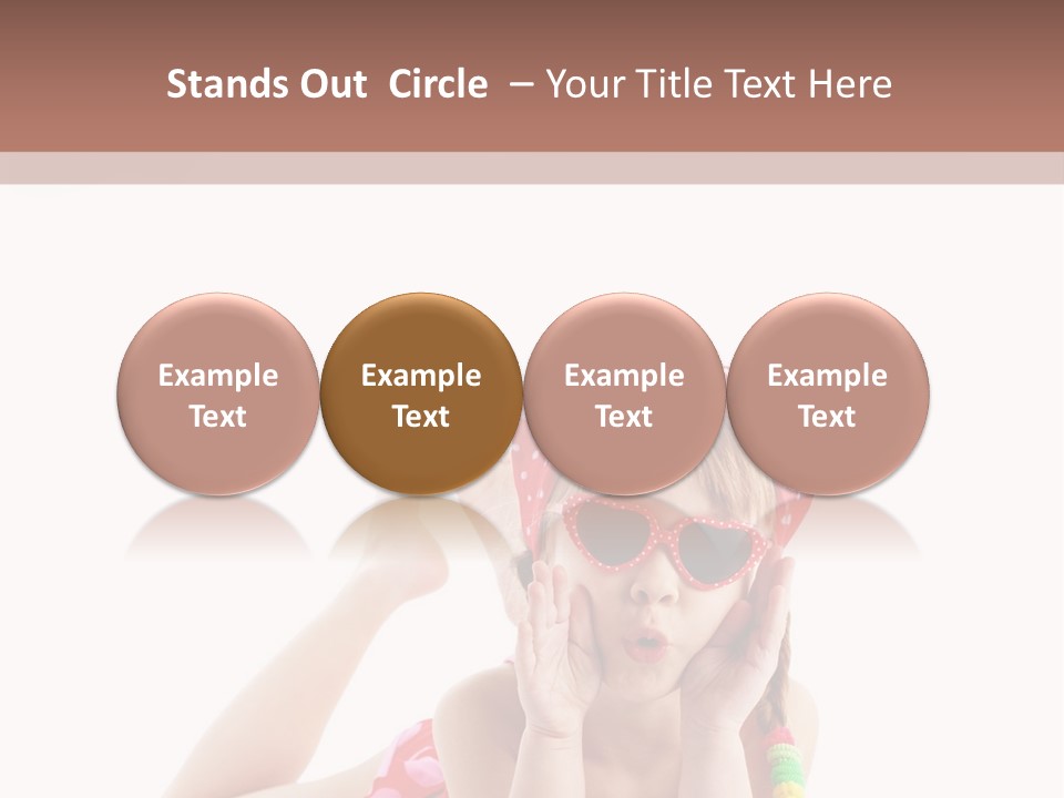 A Little Girl Laying On The Ground Wearing Sunglasses And A Red Hat PowerPoint Template