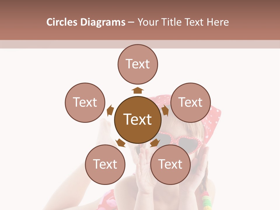 A Little Girl Laying On The Ground Wearing Sunglasses And A Red Hat PowerPoint Template