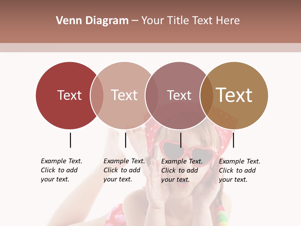 A Little Girl Laying On The Ground Wearing Sunglasses And A Red Hat PowerPoint Template