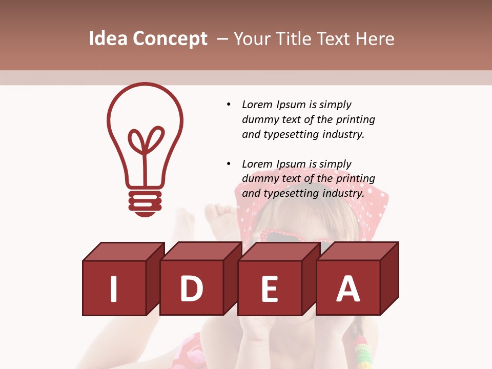 A Little Girl Laying On The Ground Wearing Sunglasses And A Red Hat PowerPoint Template