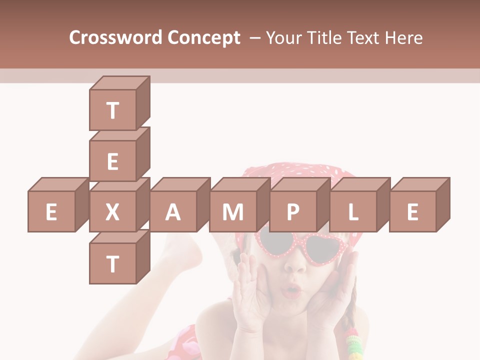 A Little Girl Laying On The Ground Wearing Sunglasses And A Red Hat PowerPoint Template