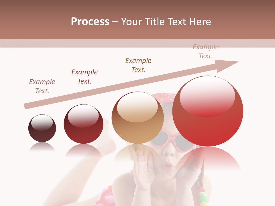 A Little Girl Laying On The Ground Wearing Sunglasses And A Red Hat PowerPoint Template