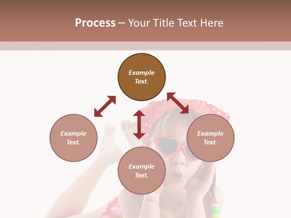 A Little Girl Laying On The Ground Wearing Sunglasses And A Red Hat PowerPoint Template