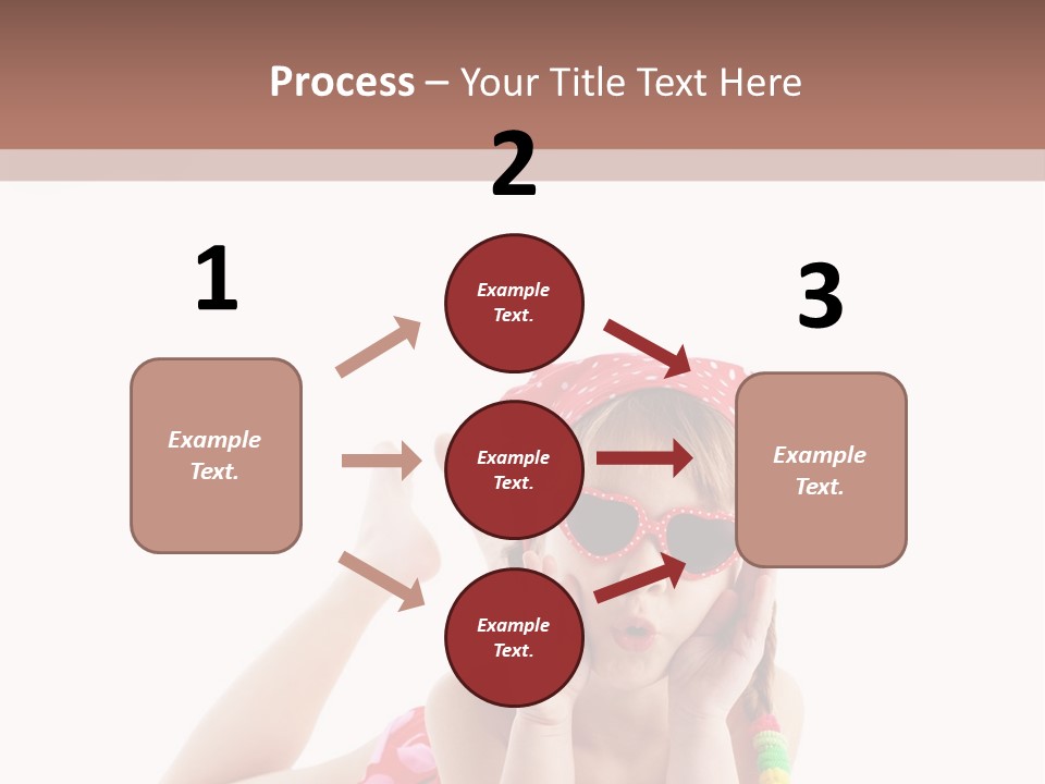 A Little Girl Laying On The Ground Wearing Sunglasses And A Red Hat PowerPoint Template