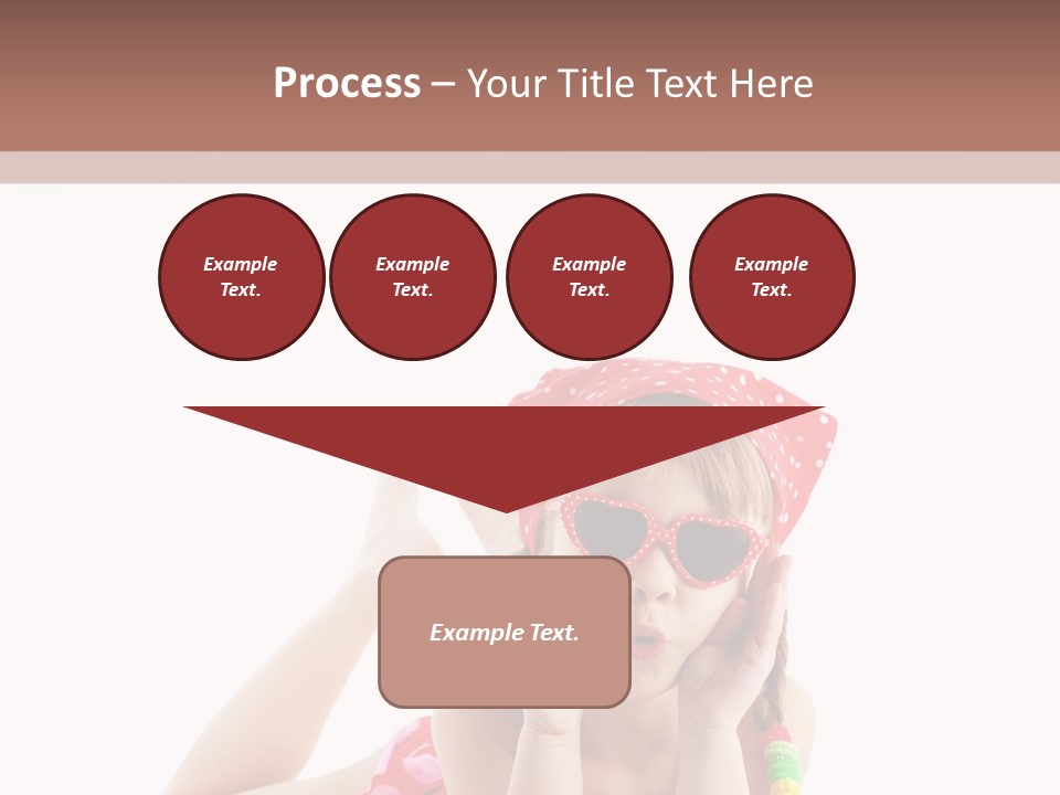 A Little Girl Laying On The Ground Wearing Sunglasses And A Red Hat PowerPoint Template