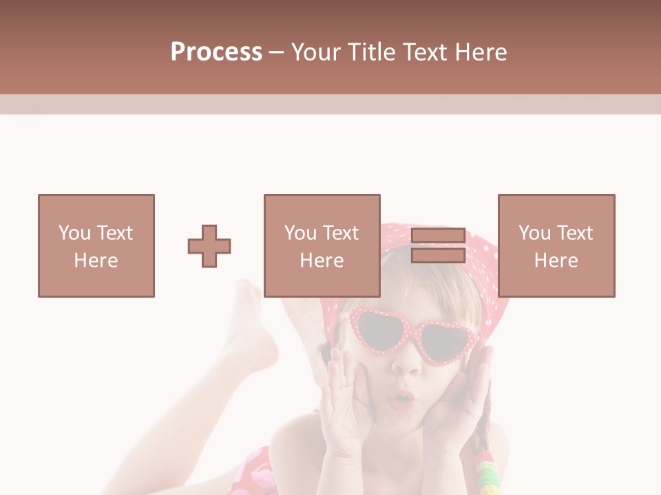 A Little Girl Laying On The Ground Wearing Sunglasses And A Red Hat PowerPoint Template