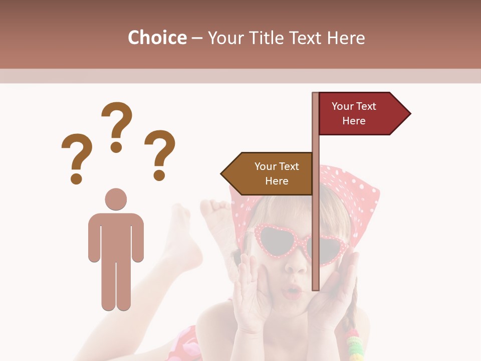 A Little Girl Laying On The Ground Wearing Sunglasses And A Red Hat PowerPoint Template