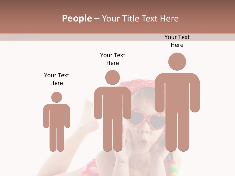 A Little Girl Laying On The Ground Wearing Sunglasses And A Red Hat PowerPoint Template