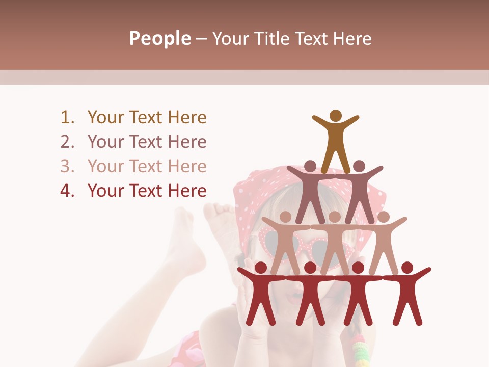 A Little Girl Laying On The Ground Wearing Sunglasses And A Red Hat PowerPoint Template