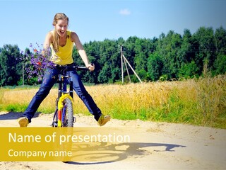 Model Sun Smiling PowerPoint Template