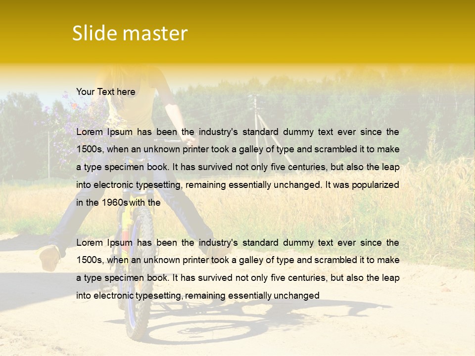 Model Sun Smiling PowerPoint Template