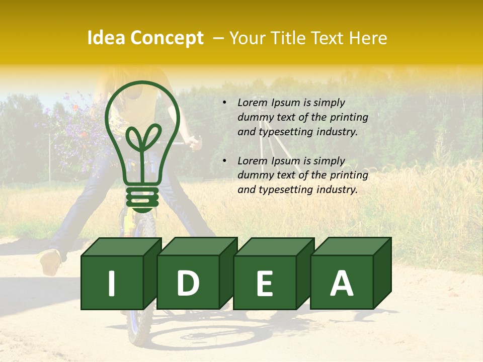 Model Sun Smiling PowerPoint Template