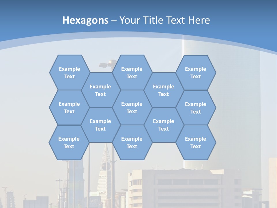 A Powerpoint Presentation With A Cityscape In The Background PowerPoint Template