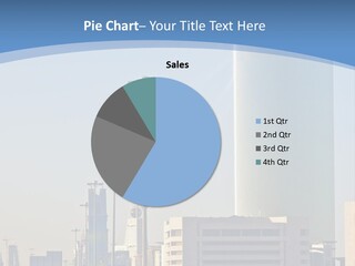 A Powerpoint Presentation With A Cityscape In The Background PowerPoint Template