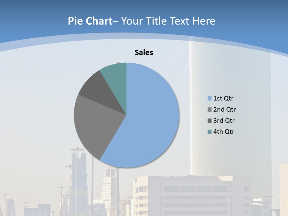 A Powerpoint Presentation With A Cityscape In The Background PowerPoint Template