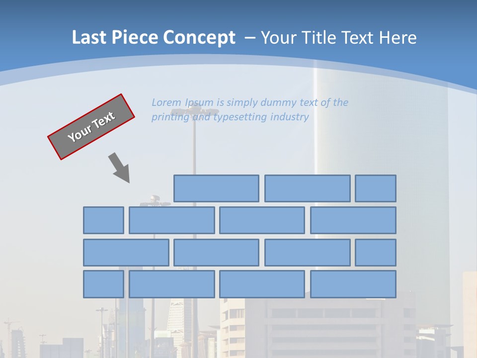 A Powerpoint Presentation With A Cityscape In The Background PowerPoint Template